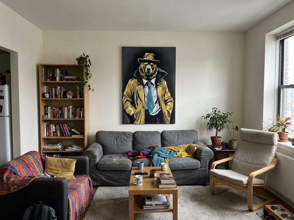 Duvar Dekoru Köpek Portresi Sanat Eseri